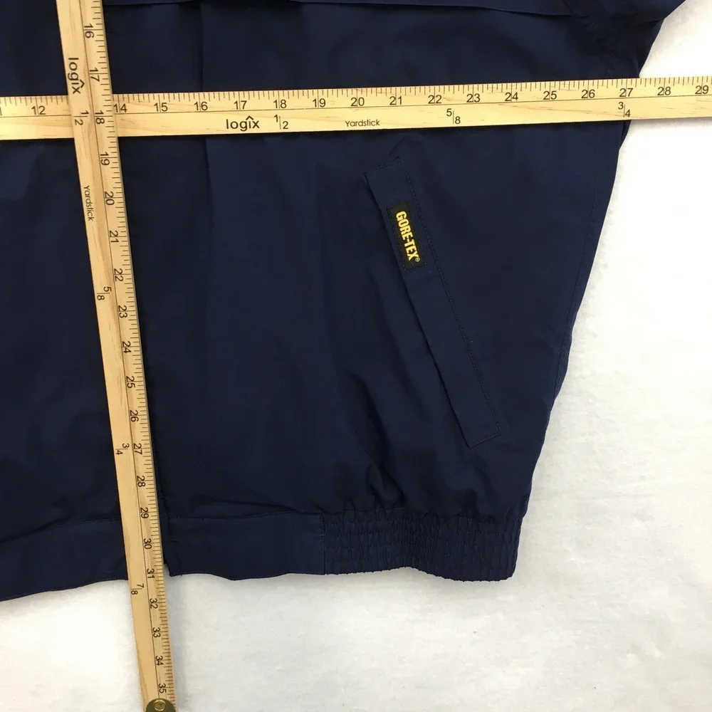 Zero Restriction Gore-Tex Golf Jacket Mens XL Navy Blue Reno Lake Tahoe Logo